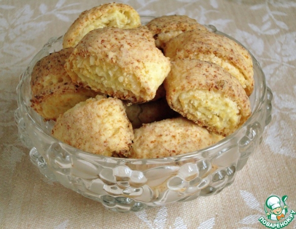 Творожное печенье с кокосовой стружкой Творожное печенье с кокосовой стружкой