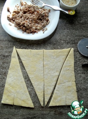 Круассаны с тунцом и плавленым сыром Круассаны с тунцом и плавленым сыром