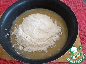 Медовый рулет с малиной