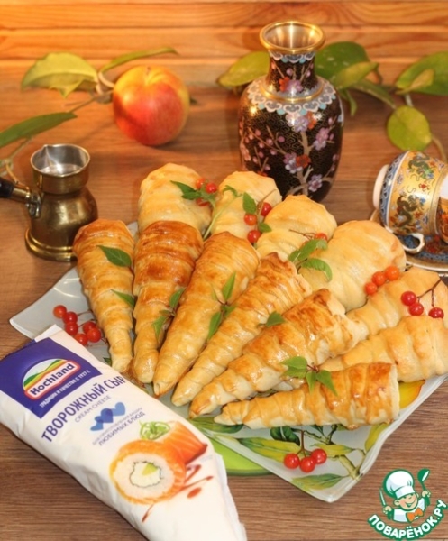 Рожки со сливово-творожным кремом Рожки со сливово-творожным кремом