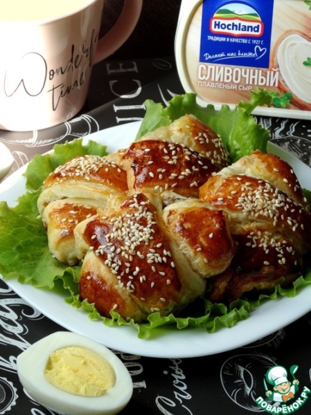 Круассаны с тунцом и плавленым сыром Круассаны с тунцом и плавленым сыром