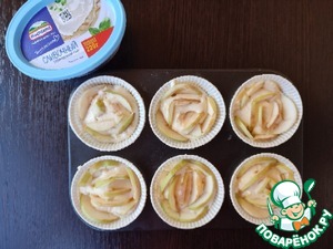 Творожные кексы с яблоком