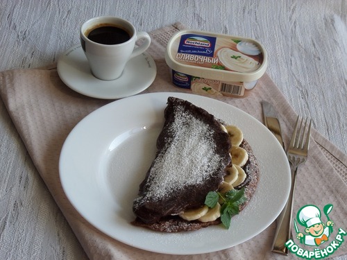 Шоколадный овсяноблин с бананом Шоколадный овсяноблин с бананом