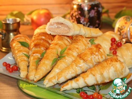 Рожки со сливово-творожным кремом Рожки со сливово-творожным кремом