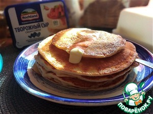 Толстые сырно-манные блины Толстые сырно-манные блины