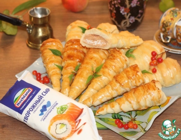 Рожки со сливово-творожным кремом Рожки со сливово-творожным кремом