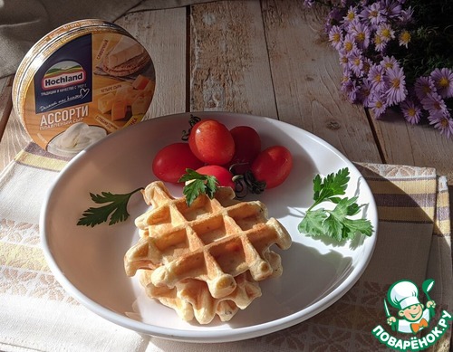 Венские вафли с ветчиной и сыром