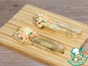 Баклажаны с творожным сыром под соусом Баклажаны с творожным сыром под соусом