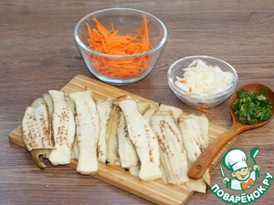 Баклажаны с творожным сыром под соусом Баклажаны с творожным сыром под соусом