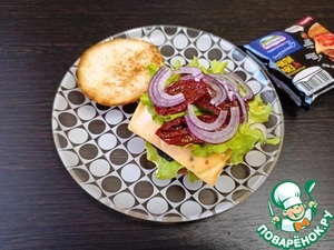 Бургер с запечёнными лесными грибами Бургер с запечёнными лесными грибами