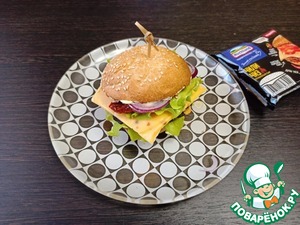 Бургер с запечёнными лесными грибами Бургер с запечёнными лесными грибами