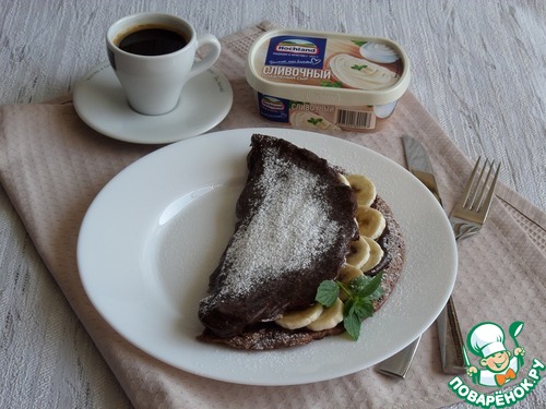 Шоколадный овсяноблин с бананом Шоколадный овсяноблин с бананом