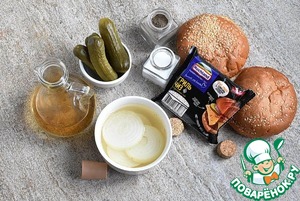 Чизбургер с маринованной котлетой