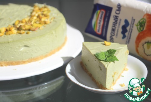 Чизкейк без выпечки "Зеленый чай" Чизкейк без выпечки "Зеленый чай"