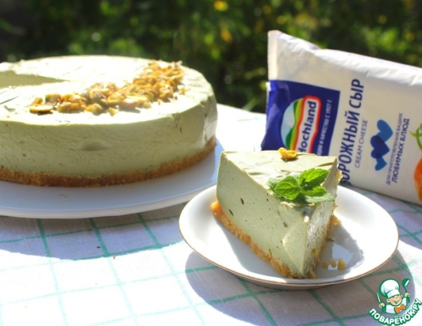 Чизкейк без выпечки "Зеленый чай" Чизкейк без выпечки "Зеленый чай"