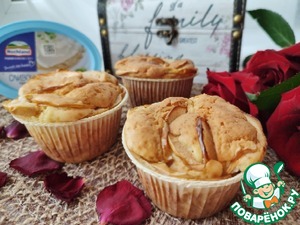 Творожные кексы с яблоком