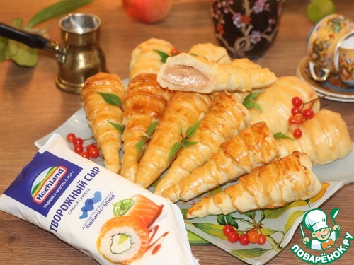 Рожки со сливово-творожным кремом Рожки со сливово-творожным кремом