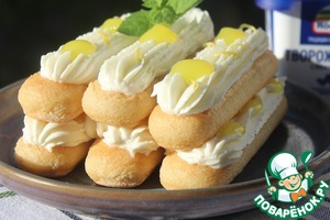 Десерт в стиле тирамису "Лимонный" Десерт в стиле тирамису "Лимонный"