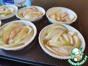 Творожные кексы с яблоком