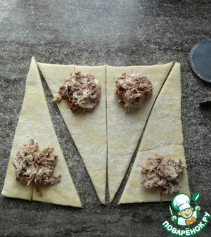 Круассаны с тунцом и плавленым сыром Круассаны с тунцом и плавленым сыром