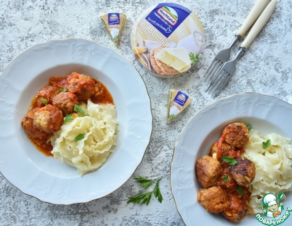 Фрикадельки с начинкой из плавленного сыра Фрикадельки с начинкой из плавленного сыра