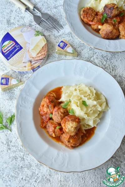 Фрикадельки с начинкой из плавленного сыра Фрикадельки с начинкой из плавленного сыра