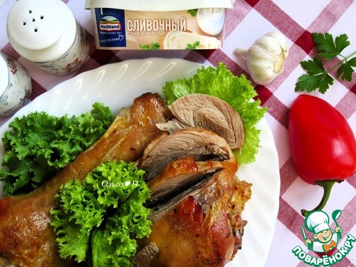 Голени индейки в сливочно-сырном соусе Голени индейки в сливочно-сырном соусе