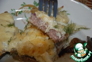 Язык в сырном соусе