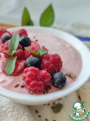 Клубничный боул с творожным сыром Клубничный боул с творожным сыром