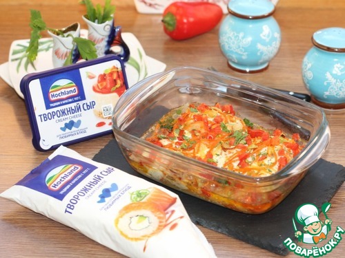 Минтай под шапочкой с сырным соусом