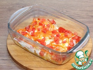 Минтай под шапочкой с сырным соусом