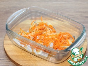 Минтай под шапочкой с сырным соусом