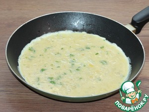 Омлет с авокадо и плавленным сыром Омлет с авокадо и плавленным сыром