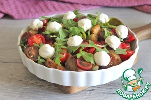 Салат из баклажанов, перца, томатов с творожным сыром Салат из баклажанов, перца, томатов с творожным сыром