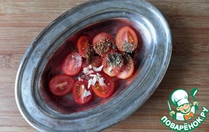 Сэндвич с сыром и запечёнными томатами