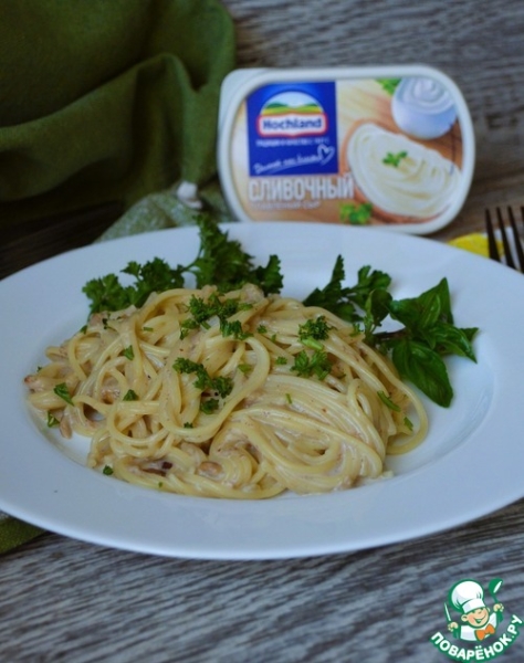 Спагетти в сырно-грибном соусе Спагетти в сырно-грибном соусе