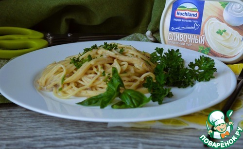 Спагетти в сырно-грибном соусе Спагетти в сырно-грибном соусе