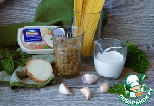 Спагетти в сырно-грибном соусе Спагетти в сырно-грибном соусе