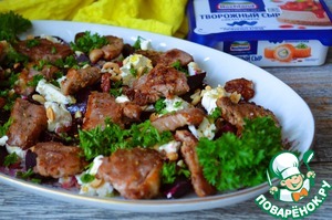 Свекольный салат с сыром и уткой Свекольный салат с сыром и уткой