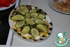 Теплый салат с мясными шариками Теплый салат с мясными шариками