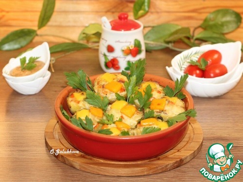 Запеченная картошка с сыром и грудинкой Запеченная картошка с сыром и грудинкой