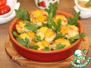 Запеченная картошка с сыром и грудинкой Запеченная картошка с сыром и грудинкой