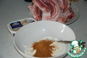 Запеченый картофель с сырными ребрышками