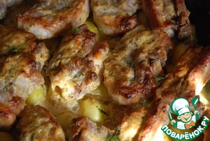 Запеченый картофель с сырными ребрышками