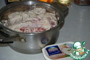 Запеченый картофель с сырными ребрышками