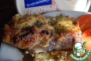 Запеченый картофель с сырными ребрышками