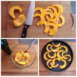 Запечённая тыква на фоккаче