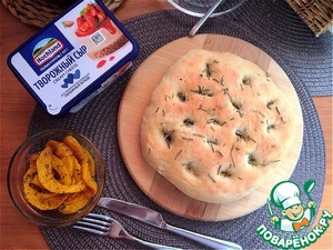 Запечённая тыква на фоккаче