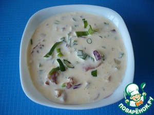 Слоеный пирог с плавленым сыром Слоеный пирог с плавленым сыром