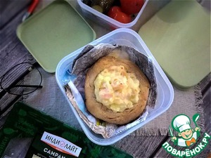 Ржаные ватрушки с картошкой и ветчиной Ржаные ватрушки с картошкой и ветчиной